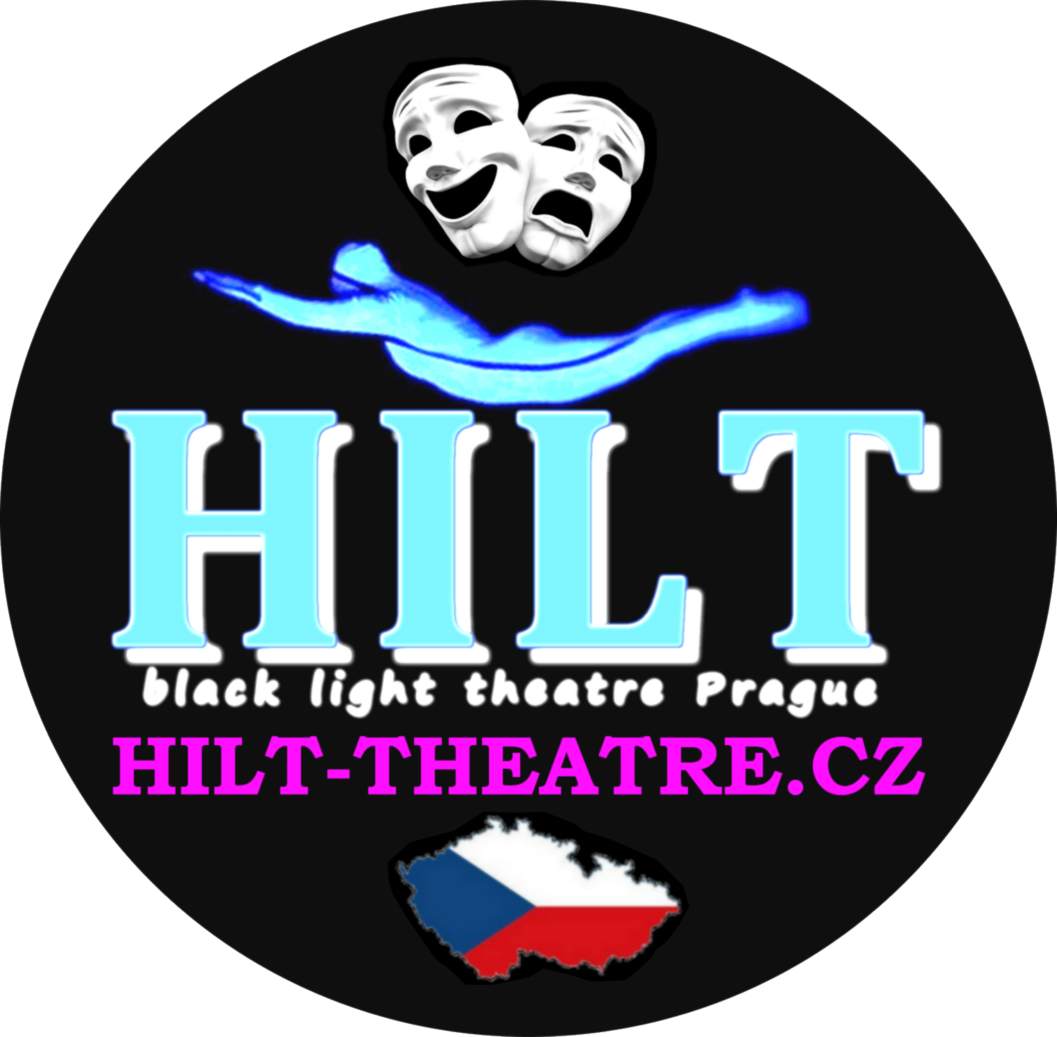 logo Black light theatre Prague HILT